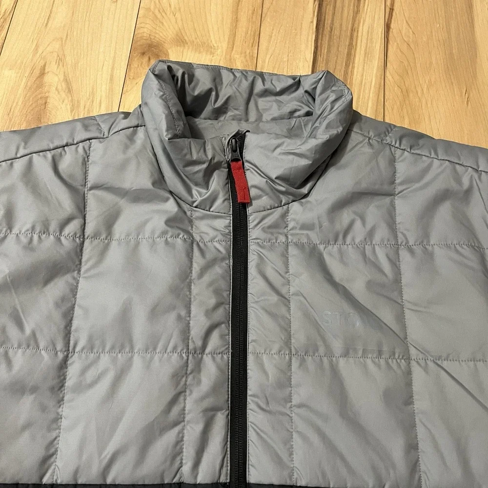 Stoic Mens XL Venture Insulated Jacket  Black and Gray Poly Filled Lightweight